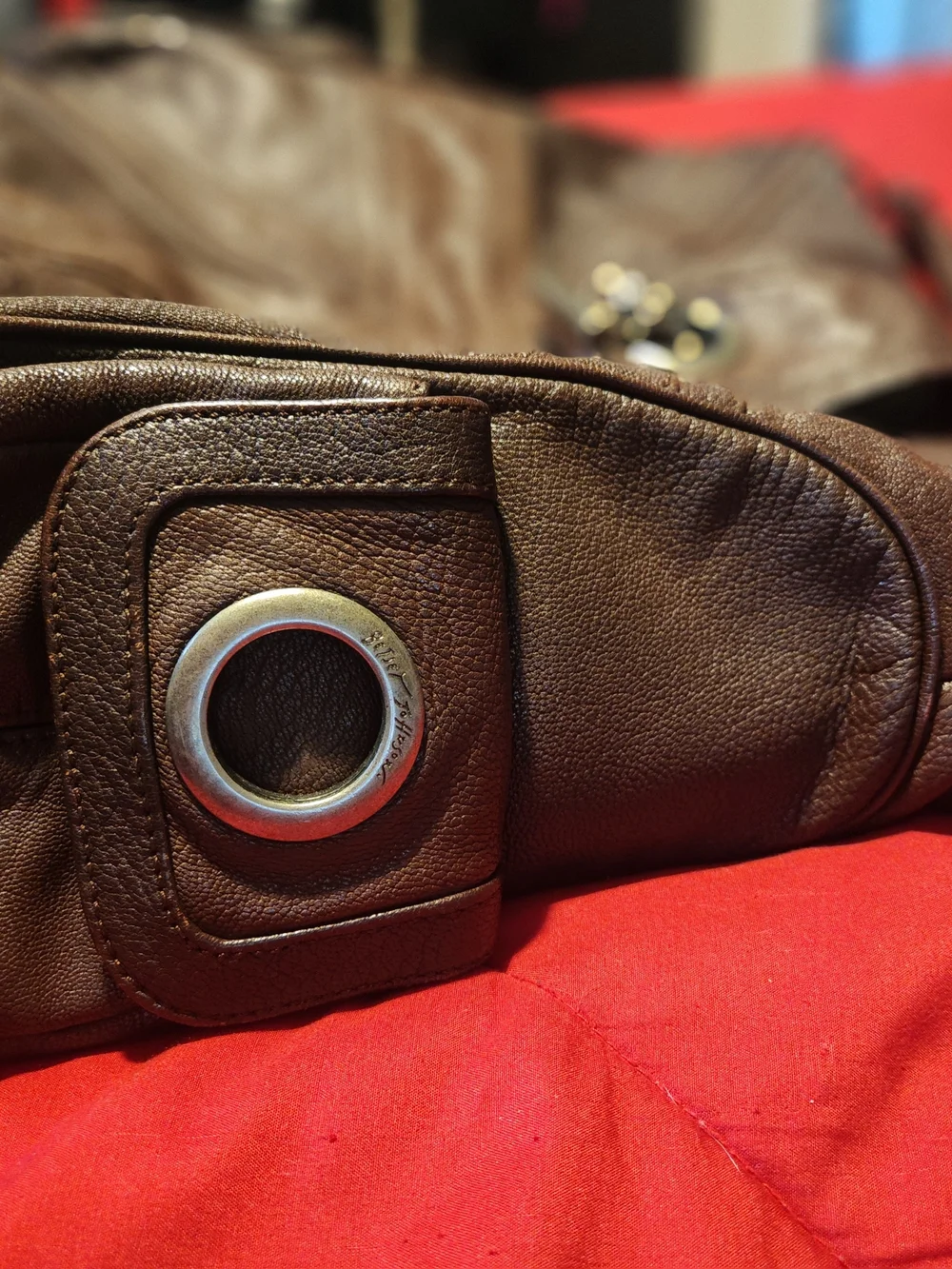Betsey Johnson Vintage Union Jack Pre-2004 Large Leather Purse